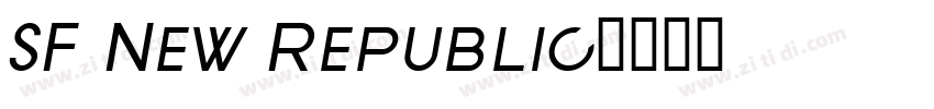 SF New Republic字体转换